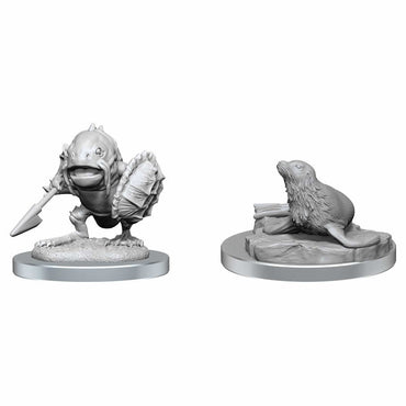 WZK90418 Locathah and Seal Nozurs Marvelous Miniatures D&D Unpainted Miniatures WizKids (ONLINE ORDER ONLY)