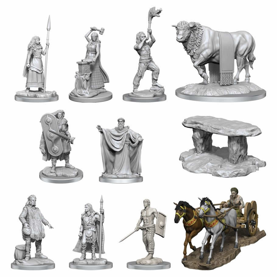 WZK90454 Brigante Celts Unpainted Miniature Figures Deep Cuts WizKids (ONLINE ORDER ONLY)