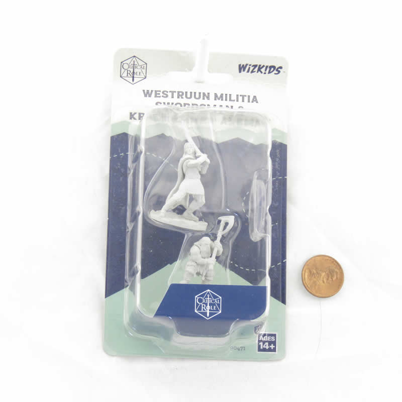 WZK90471 Westruun Militia Swordsman and Kraghammer Axeman Unpainted Miniatures Critical Role Series Figures (ONLINE ORDER ONLY)
