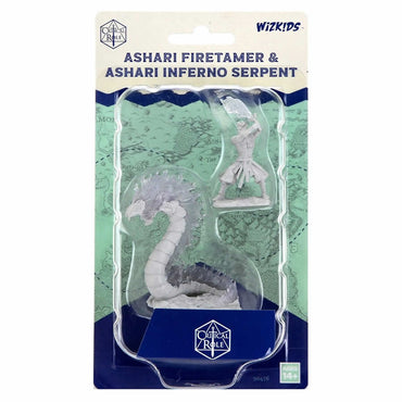 WZK90476 Ashari Firetamer and Inferno Serpent Unpainted Miniatures Critical Role Series Figures (ONLINE ORDER ONLY)