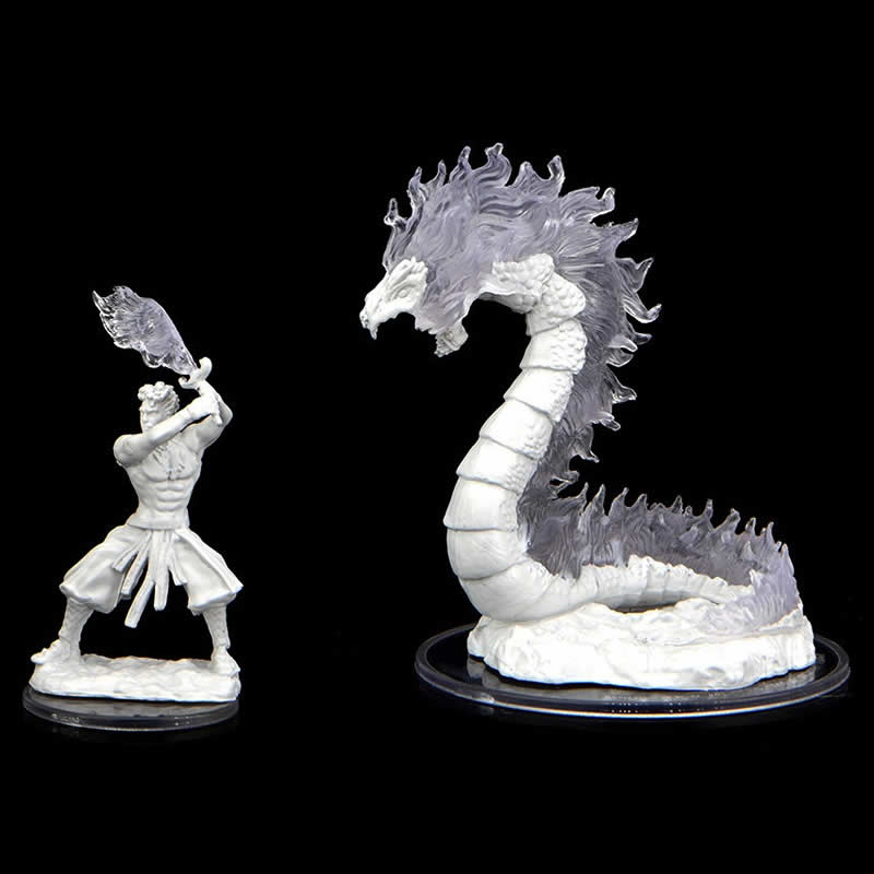 WZK90476 Ashari Firetamer and Inferno Serpent Unpainted Miniatures Critical Role Series Figures (ONLINE ORDER ONLY)