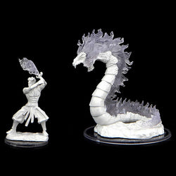WZK90476 Ashari Firetamer and Inferno Serpent Unpainted Miniatures Critical Role Series Figures (ONLINE ORDER ONLY)