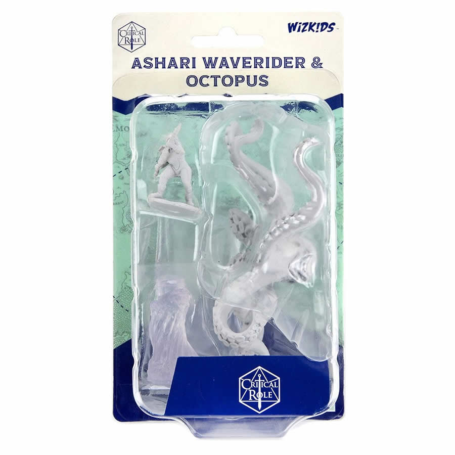 WZK90477 Ashari Waverider and Octopus Unpainted Miniatures Critical Role Series Figures (ONLINE ORDER ONLY)