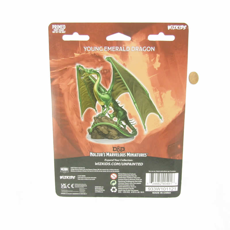WZK90491 Young Emerald Dragon Nozurs Marvelous Miniatures D&D Unpainted Miniatures (ONLINE ORDER ONLY)