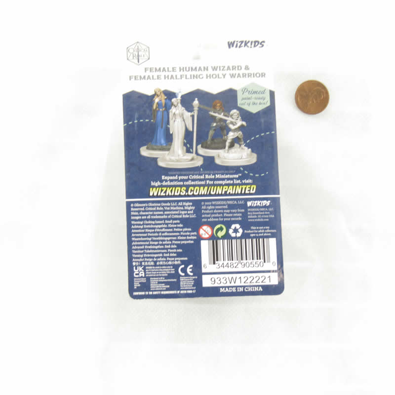 WZK90550 Human Wizard and Halfling Female Unpainted Miniatures Critical Role Series Figures (ONLINE ORDER ONLY)