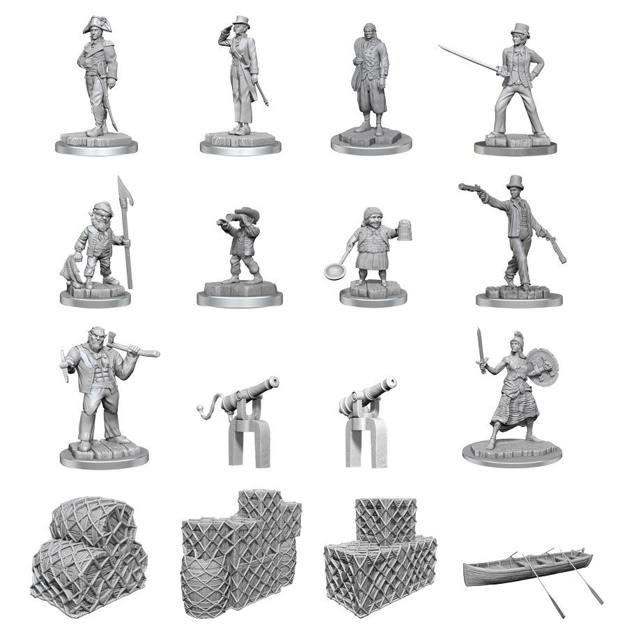 WZK90593 Ships Crew Boxed Set Miniature Figure WizKids Deep Cuts Unpainted Miniatures (ONLINE ORDER ONLY)