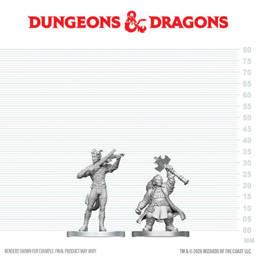 D&D Nolzur's Marvelous Miniatures: Tiefling Bard & Dwarf Cleric (ONLINE ORDER ONLY)