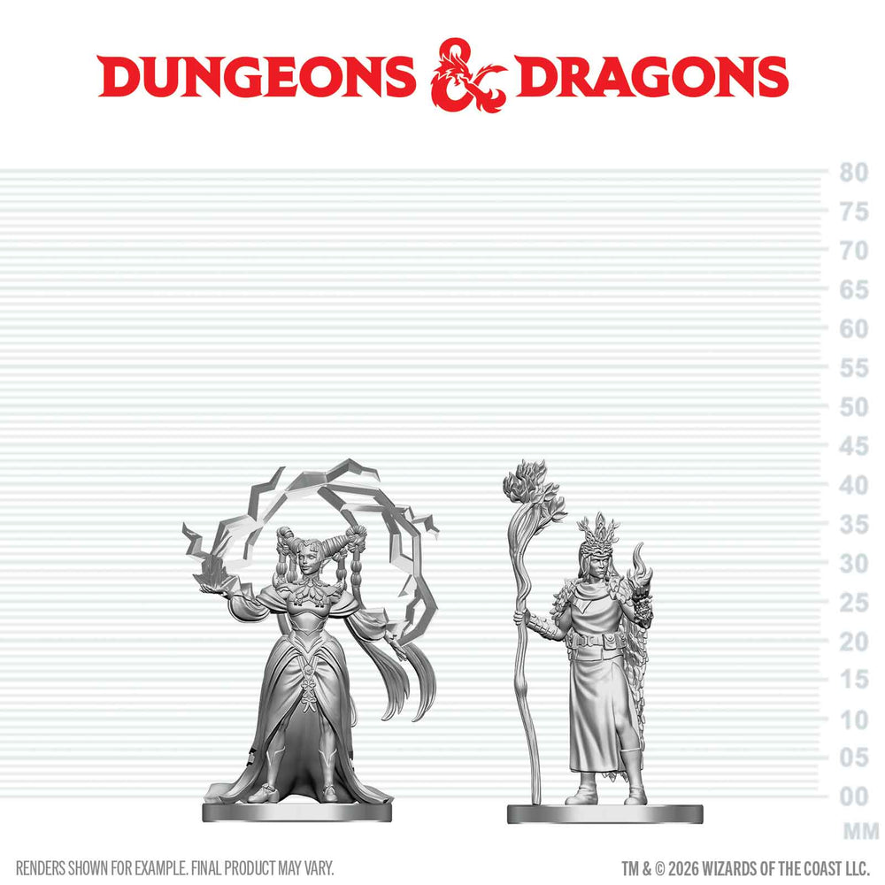 D&D Nolzur's Marvelous Miniatures: Human Druid & Elf Sorcerer (ONLINE ORDER ONLY)