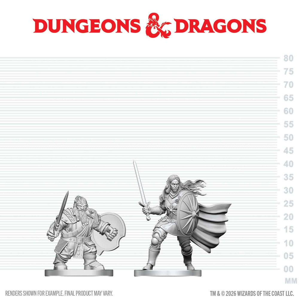 D&D Nolzur's Marvelous Miniatures: Dwarf Fighter & Orc Paladin (ONLINE ORDER ONLY)