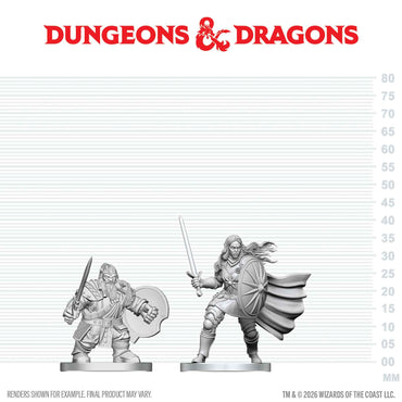 D&D Nolzur's Marvelous Miniatures: Dwarf Fighter & Orc Paladin (ONLINE ORDER ONLY)