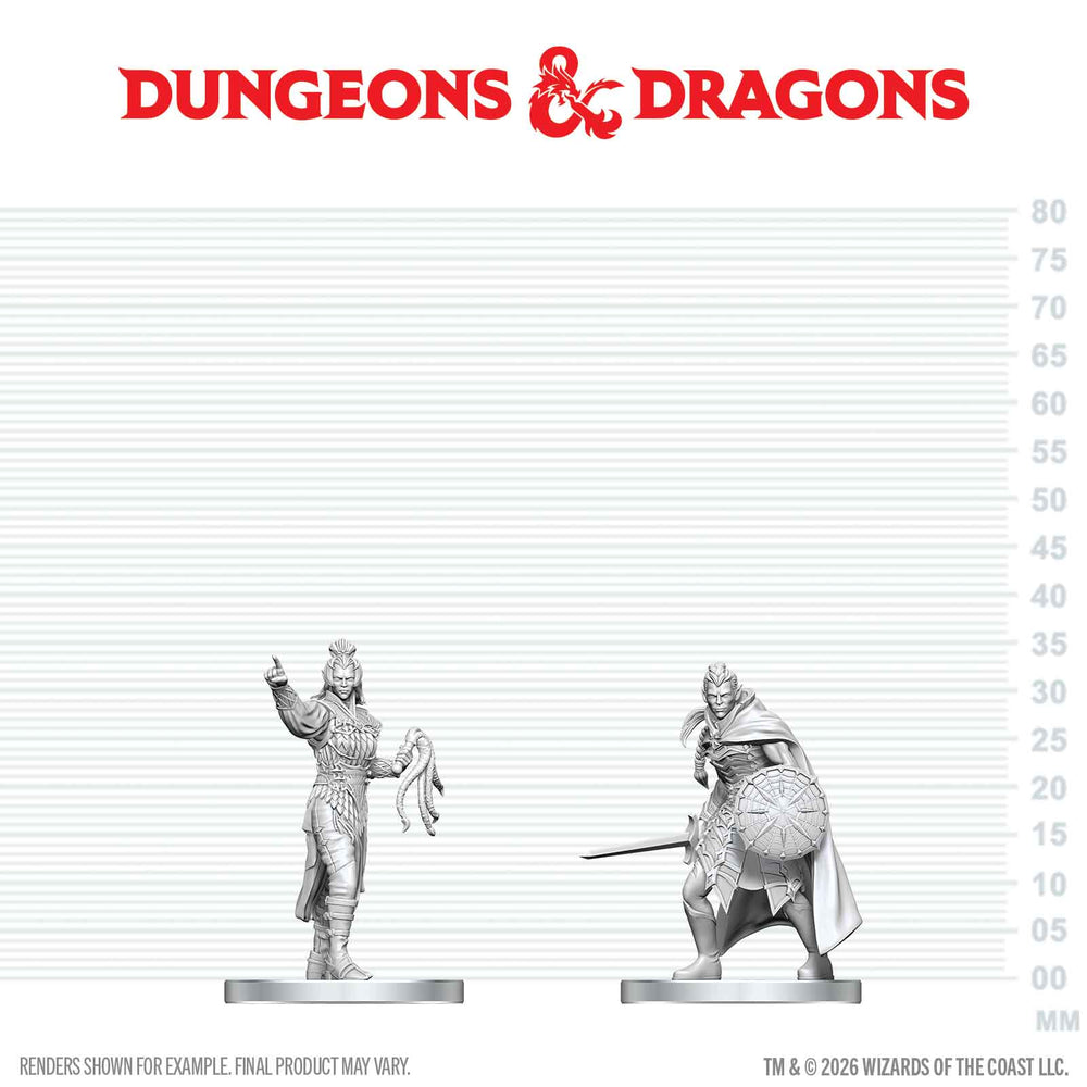 D&D Nolzur's Marvelous Miniatures: Drow Elite Warrior & Drow Priestess of Lolth (ONLINE ORDER ONLY)