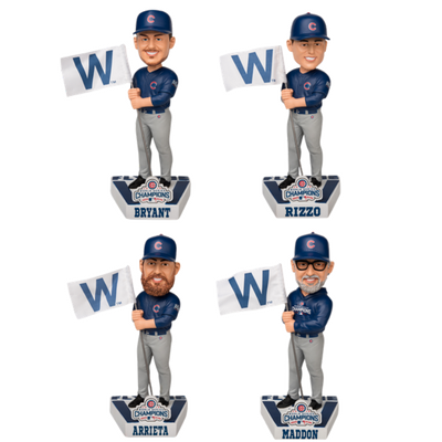 Chicago Cubs 2016 World Series Fly the W Bobbleheads (ONLINE ORDER ONLY)