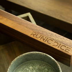 Black Walnut Wood Magnetic Dice Storage Box (ONLINE ORDER ONLY)