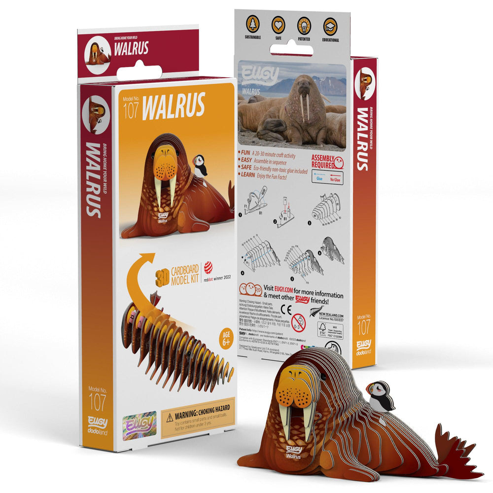 Walrus 3D Cardboard Model Kit Eugy (ONLINE ORDER ONLY)