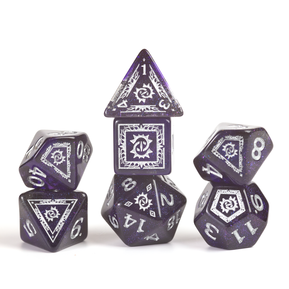 D&D Adventure Dice Set - Warlock Edition | Purple 16pc Collection (ONLINE ORDER ONLY)
