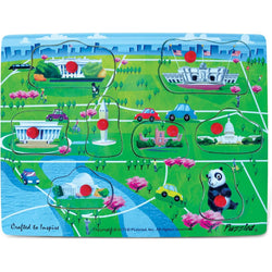 Washington DC Monuments 8 Piece Wooden Peg Puzzle Puzzled