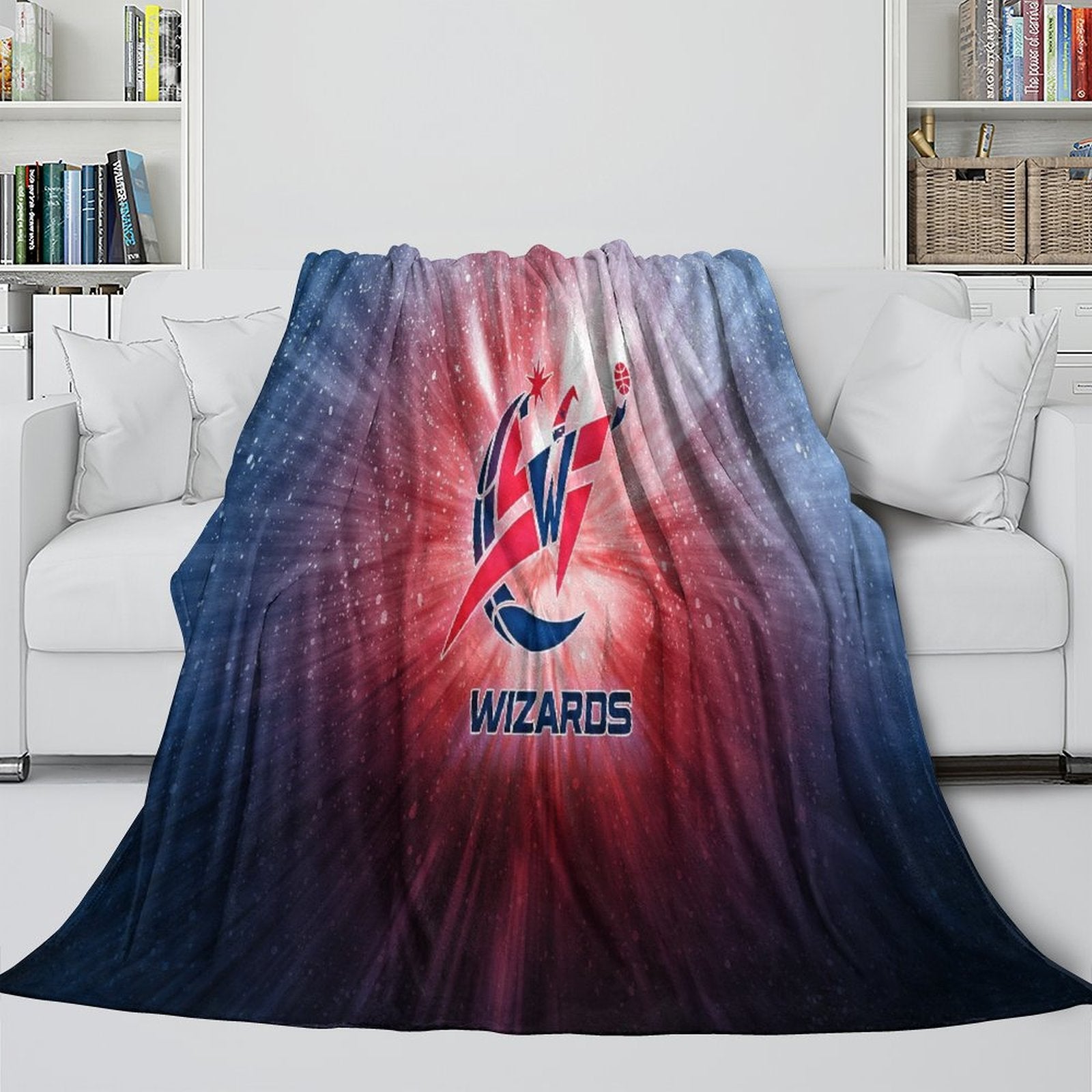 Washington Wizards Blanket Flannel Fleece Throw Room Decoration (Online Order Only)