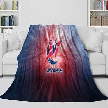 Washington Wizards Blanket Flannel Fleece Throw Room Decoration (Online Order Only)