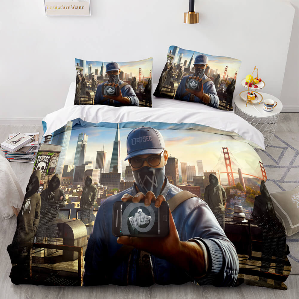 Watch Dogs Pattern Bedding Sets Quilt Cover Without Filler (Online Order Only)