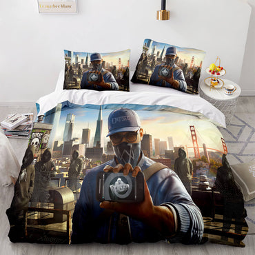 Watch Dogs Pattern Bedding Sets Quilt Cover Without Filler (Online Order Only)