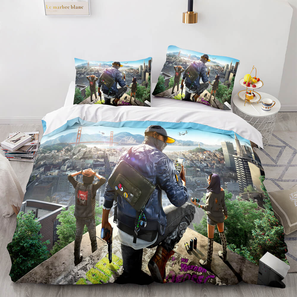 Watch Dogs Pattern Bedding Sets Quilt Cover Without Filler (Online Order Only)