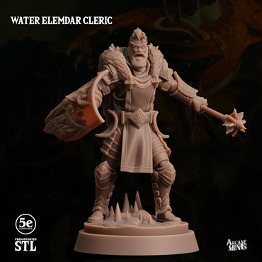 3D Printed Sordane Publishing Water Elemdar Cleric 28 32mm D&D (Online Only)