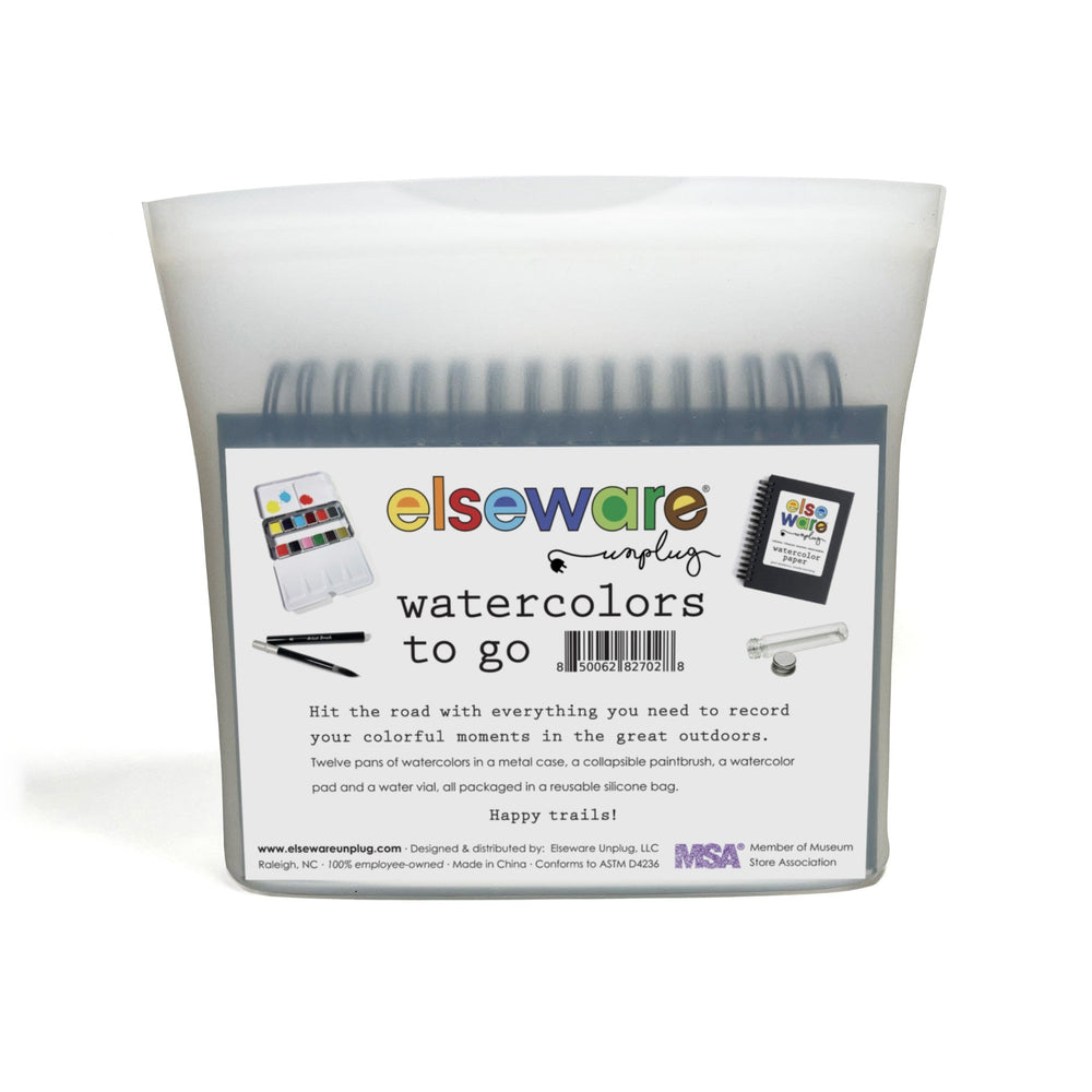 Watercolors To-Go Kit – Travel Friendly – 12 Colors