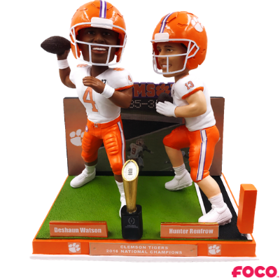 Deshaun Watson to Hunter Renfrow Clemson Tigers National Championship Game Bobblehead (ONLINE ORDER ONLY)