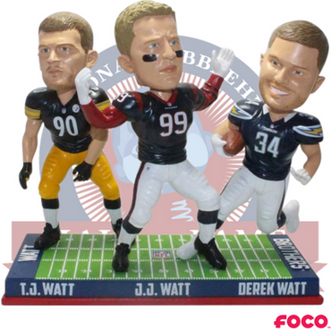Watt Brothers NFL Triple Bobblehead (ONLINE ORDER ONLY)
