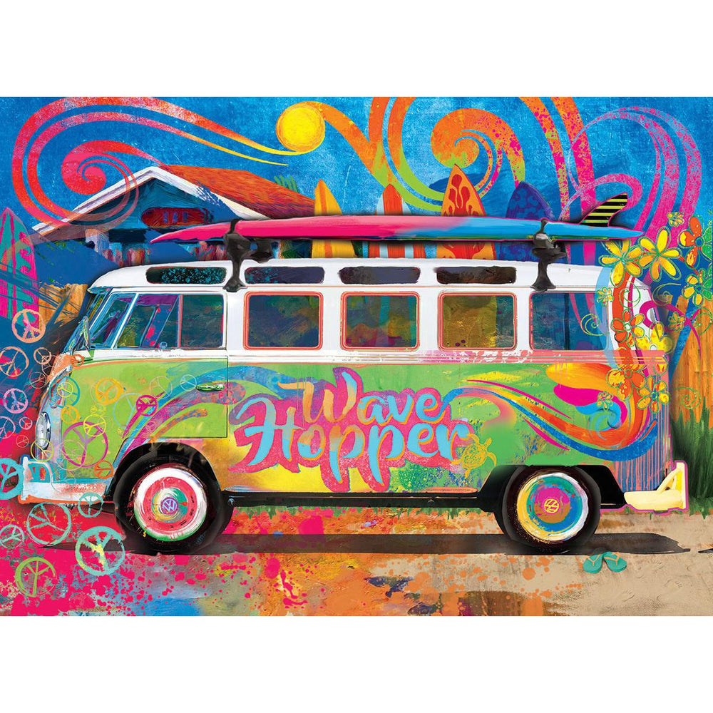 Wave Hopper VW Bus 550 Piece Jigsaw Puzzle in Tin Eurographics (ONLINE ORDER ONLY)