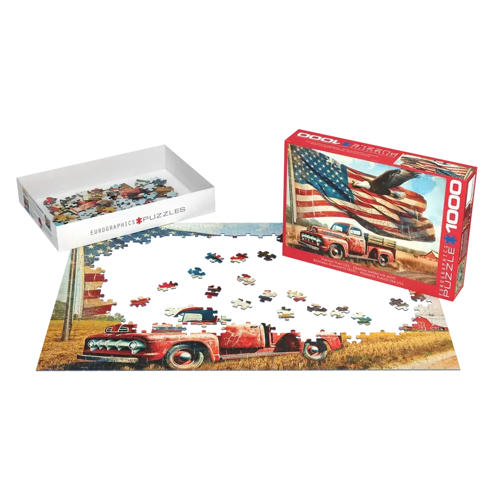 Waving Flag USA 1000 Piece Jigsaw Puzzle Eurographics (ONLINE ORDER ONLY)