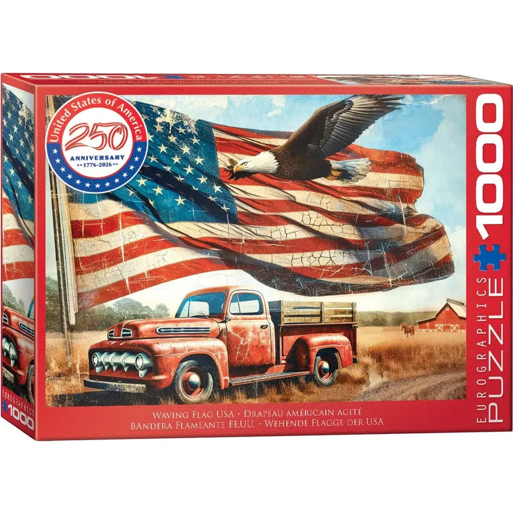 Waving Flag USA 1000 Piece Jigsaw Puzzle Eurographics (ONLINE ORDER ONLY)