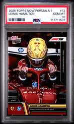 Graded 2025 Topps Now Formula 1 Lewis Hamilton #12 Racing Card PSA 10 Gem Mint (ONLINE ORDER ONLY)