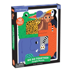 We Go Together Jungle 10 Shaped Piece Jigsaw Tray Puzzle Mudpuppy