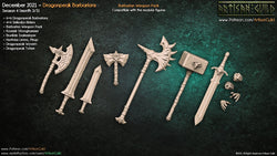3D Printed Artisan Guild Standalone Barbarian Weapons & Hands Dragonpeak Barbarians 28mm 32mm (Online Only)