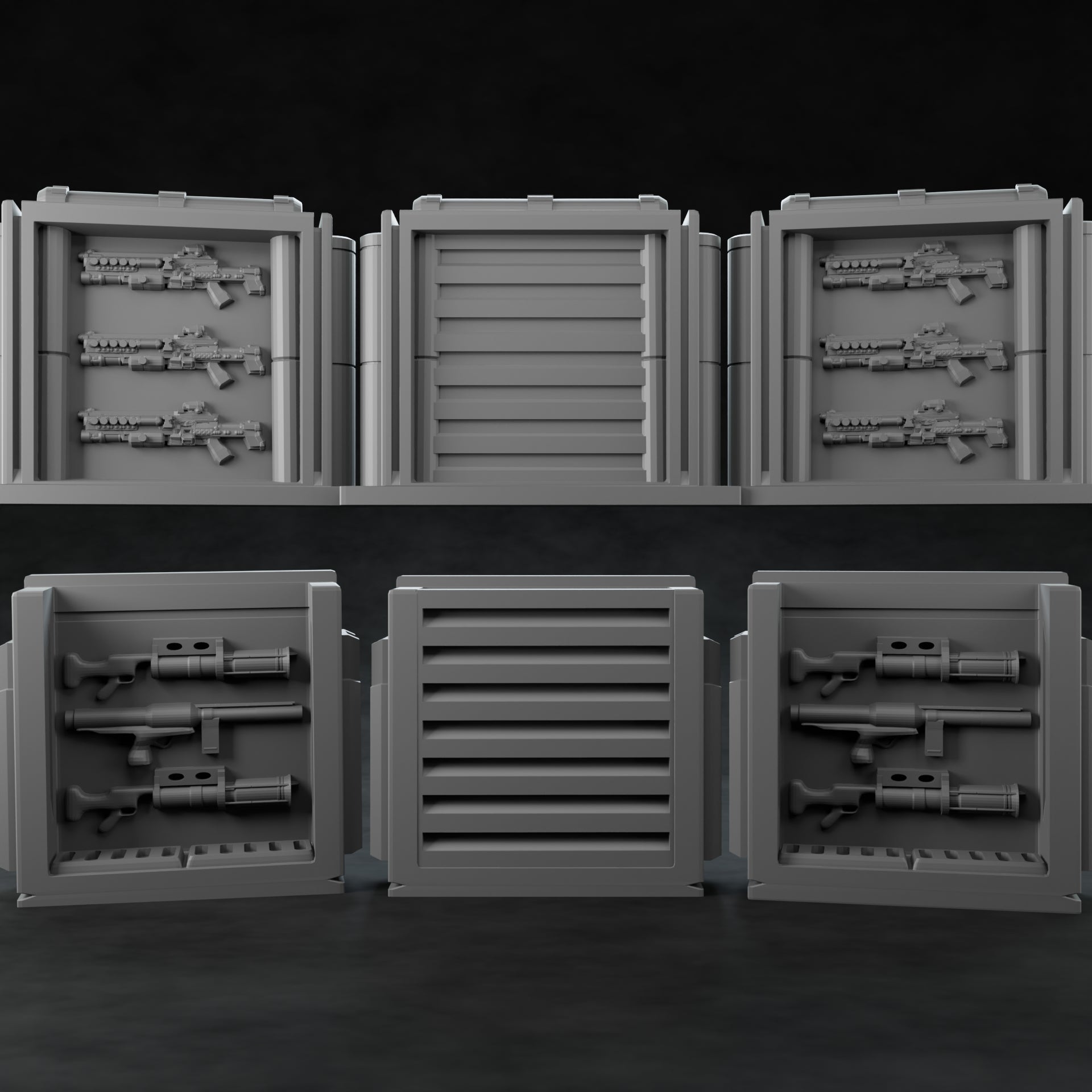3D Printed Nafarrate Weapon Rack Set 1 Space Orcs 28 32 mm D&D (Online Only)