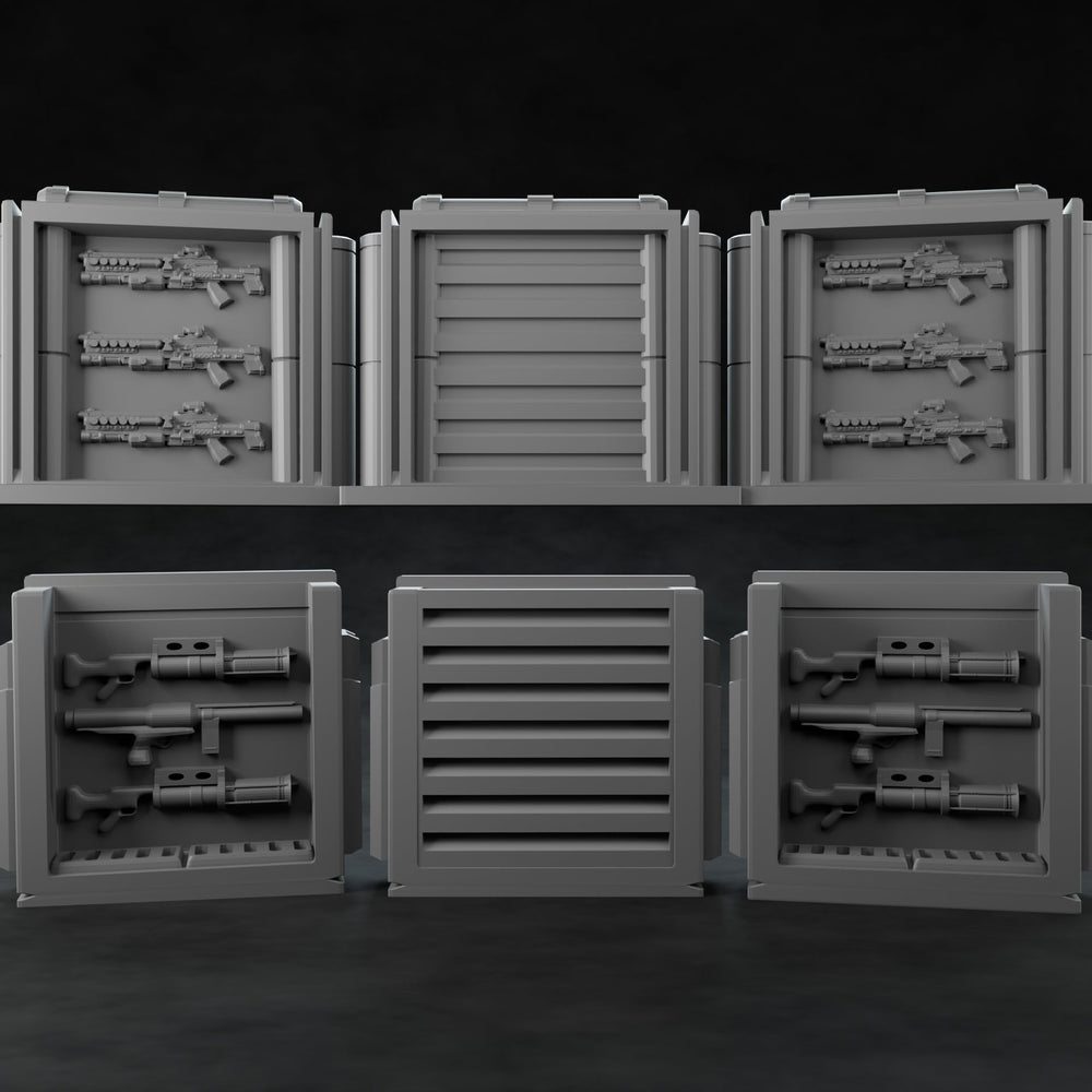 3D Printed Nafarrate Weapon Rack Set 1 Space Orcs 28 32 mm D&D (Online Only)