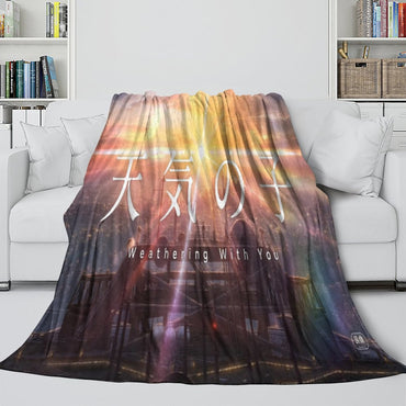 Weathering With You Blanket Flannel Throw Room Decoration (Online Order Only)