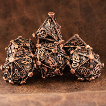 Pre-Order|| Weird West Wasteland Hollow Metal Dice Set - Bronze