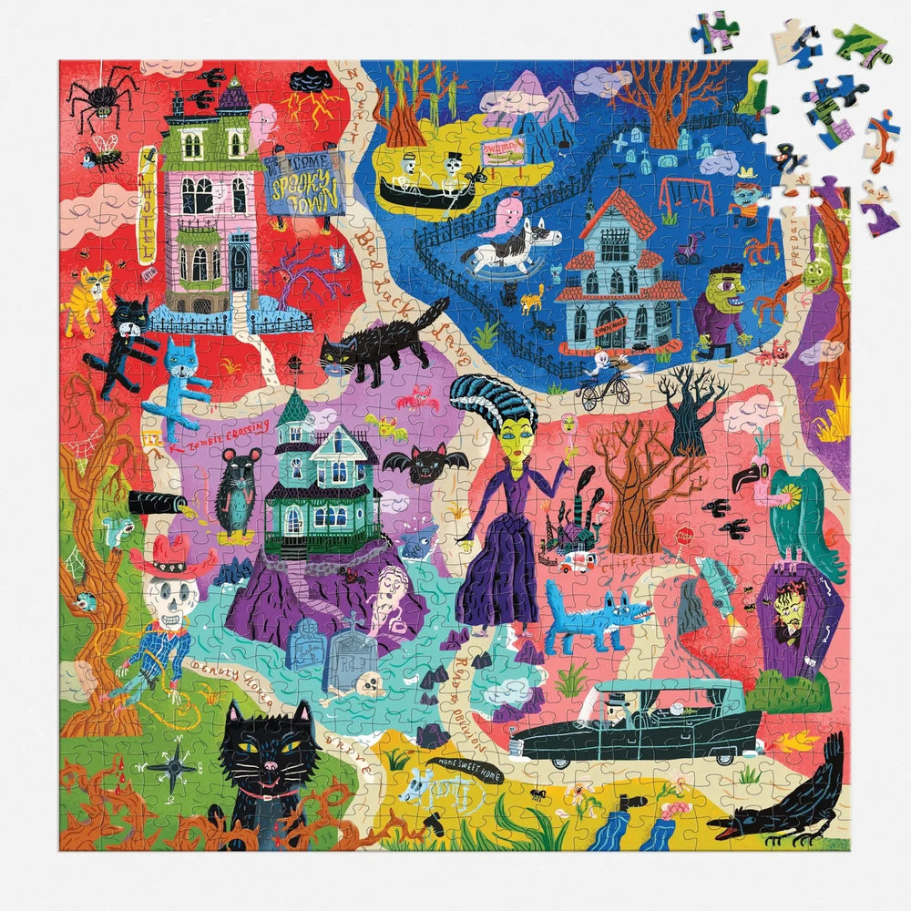 Welcome to Spooky Town 500 Piece Jigsaw Puzzle Mudpuppy (ONLINE ORDER ONLY)