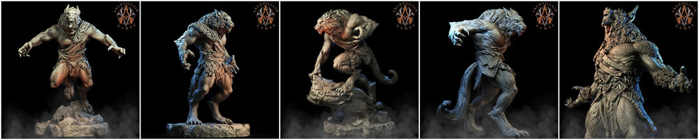 3D Printed Archvillain Games Moonbiten - Werewolves 28mm 32mm D&D (Online Only)