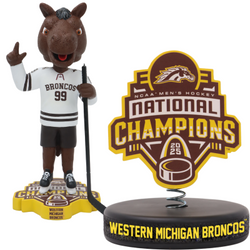Western Michigan Broncos 2025 NCAA Men's Hockey National Champions Bobbleheads (Presale) (ONLINE ORDER ONLY)