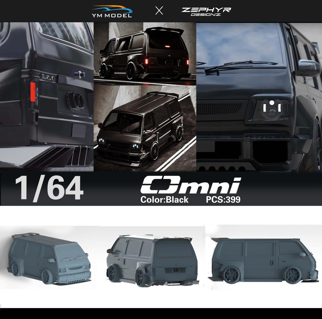 (Pre-Order) YM Model x ZEPHYR Desingz Suzuki Carry Omni Custom Limited to 399 Pcs 1:64 (ONLINE ORDER ONLY)
