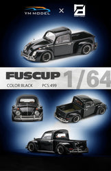 YM Model X Robert Design Volkswagen Beetle Pickup Truck FUSCUP in Black 1:64 Limited to 499 Pcs (ONLINE ORDER ONLY)