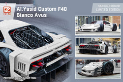 DCM Modified Ferrari F40 AI Yasid in White 1:64 (ONLINE ORDER ONLY)