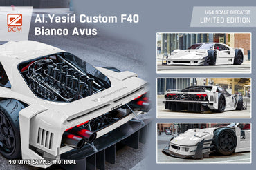 DCM Modified Ferrari F40 AI Yasid in White 1:64 (ONLINE ORDER ONLY)