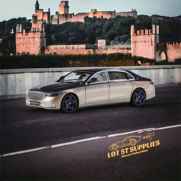 AR BOX 2021 Mercedes-Benz Maybach W223 Blue-Gold 2-Tone Licensed Product 1:64 (ONLINE ORDER ONLY)