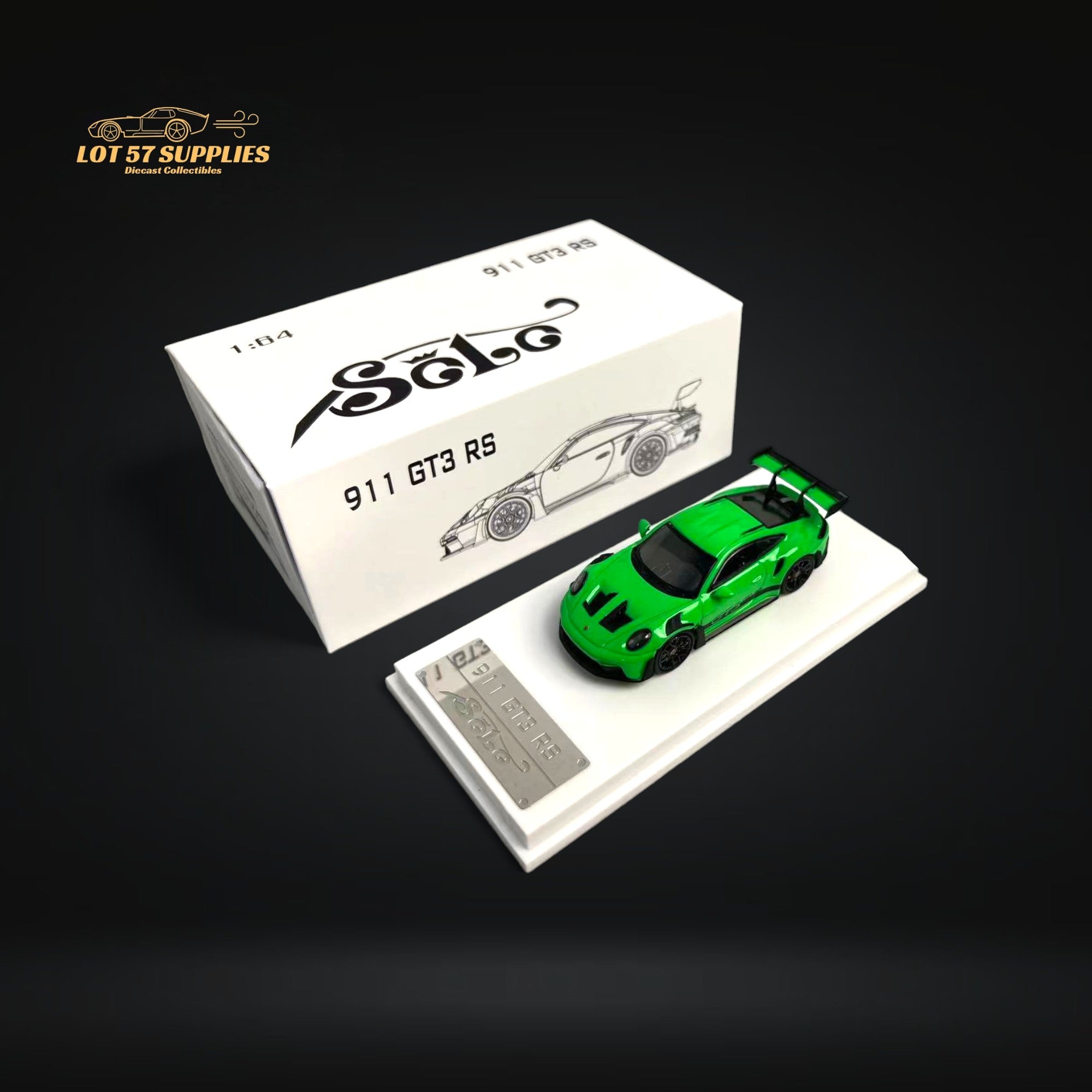 SOLO Porsche 911 992 GT3 RS Lizard Green 1:64 (ONLINE ORDER ONLY)