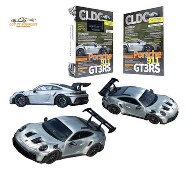 Minichamps X CLDC Exclusive Porsche 911 GT3 RS in Raw Silver English Magazine Version 1:64 (MAGAZINE INCLUDED) (ONLINE ORDER ONLY)