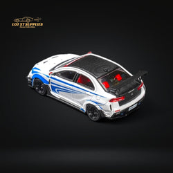 CM Model Mitsubishi Evolution X Varis White Blue Stripes 1:64 CM64-EVOX-09 (ONLINE ORDER ONLY)